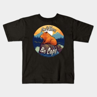 Don't Worry, Be Capy Kids T-Shirt